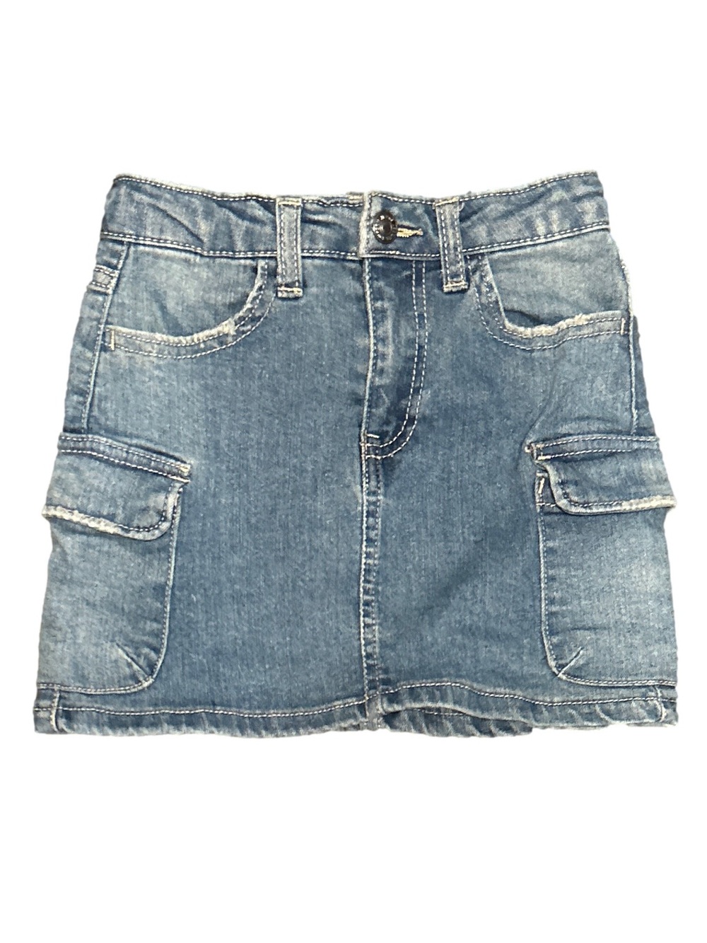 Jessica Simpson Girls Blue Denim Cargo Skirt
